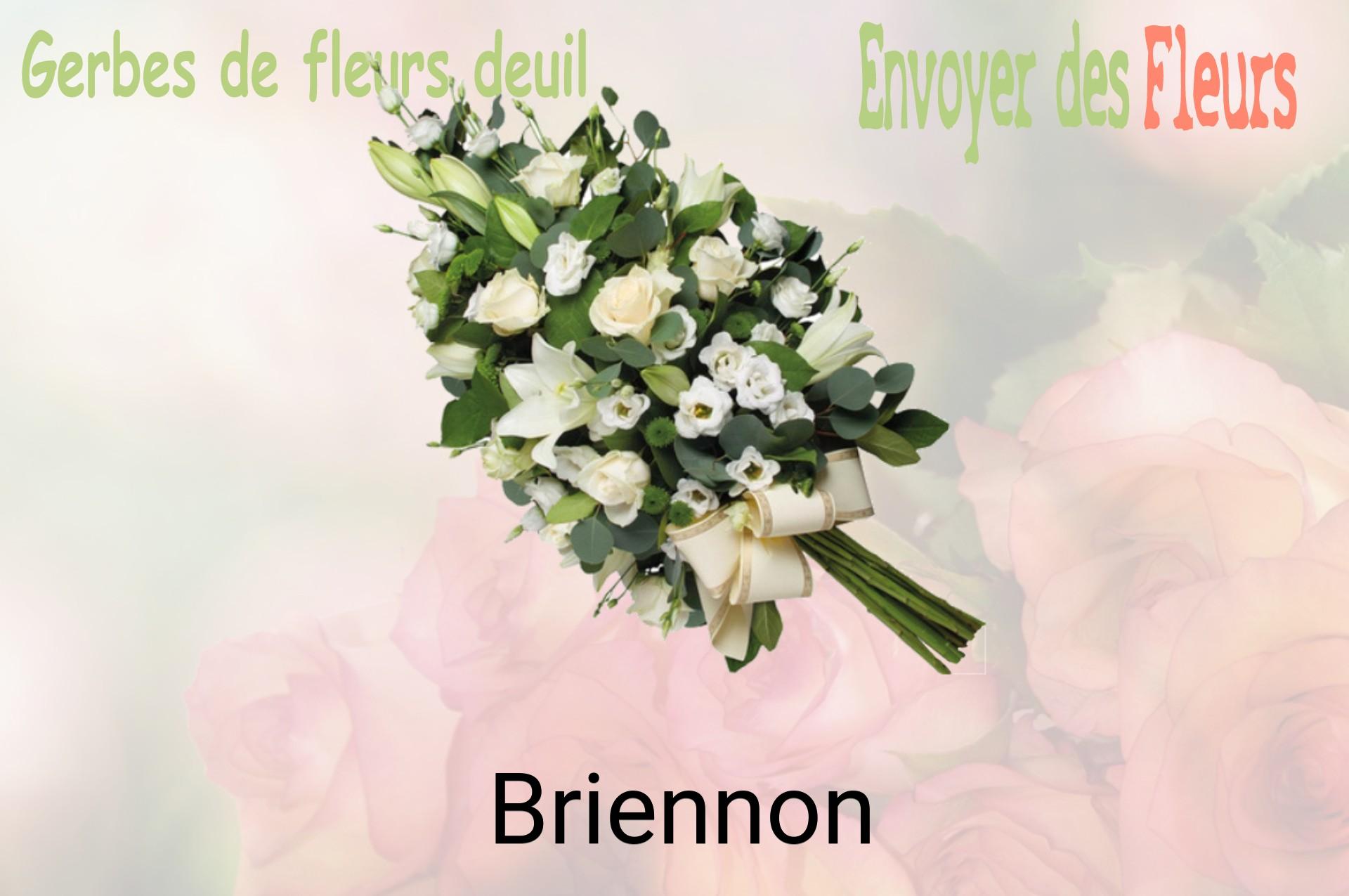 Gerbe de fleurs de deuil livrée à Briennon